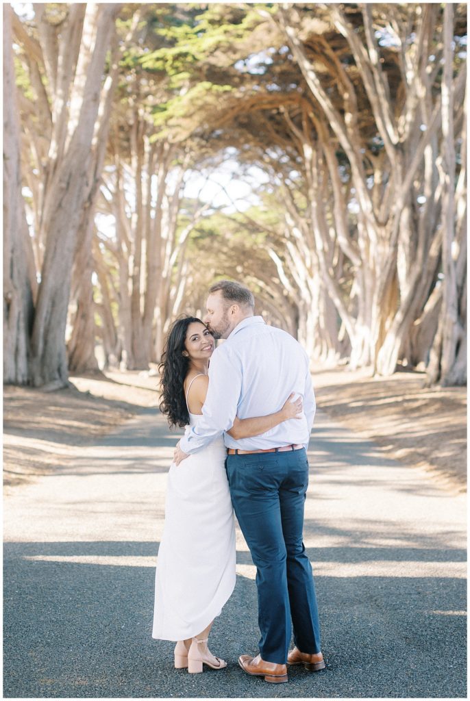 S+L hug and pose in the Cypress Tree Tunnel
