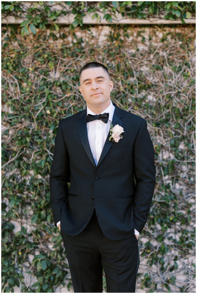 Portrait of a groom on his wedding day.